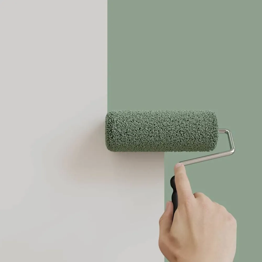 Verbruiksmaterialen Voor De Bouw*vidaXL Muurverf Groen 2,5 L Wandprint Olijfgroen