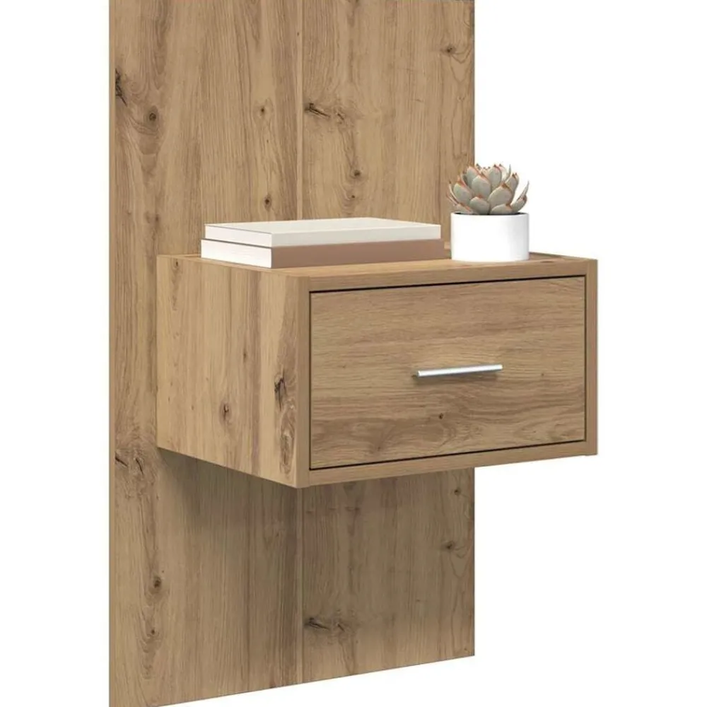 Nachtkastje 2 pcs Artisan Eiken 50 x 32,5 x 80cm Bewerkt hout>vidaXL New