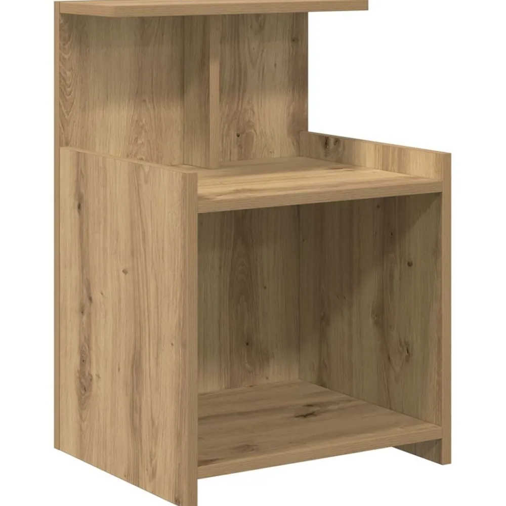 Nachtkastje Artisan Eiken 40 x 35 x 60 cm Bewerkt hout>vidaXL New