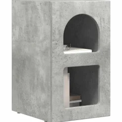 Tafels*vidaXL Nachtkastje Beton Grijs 29,5 x 33,5 x 50 cm Bewerkt hout Betongrijs