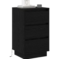Nachtkastje met lade 39 x 34,5 x 65 cm Bewerkt hout><noscript><img width=