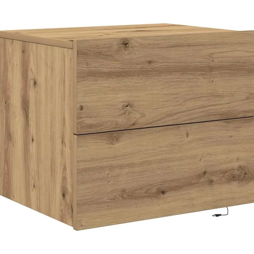 Nachtkastje met lade Artisan Eiken 50 x 39 x 41 cm Bewerkt hout>vidaXL Sale