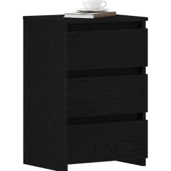Nachtkastje met lade 40 x 35 x 62,5 cm Bewerkt hout><noscript><img width=