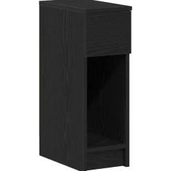 Tafels*vidaXL Nachtkastje met lade 20x36x60 cm eikenkleurig Zwart