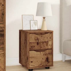 Nachtkastje met lade 30,5 x 30 x 43 cm Bewerkt hout>vidaXL Hot