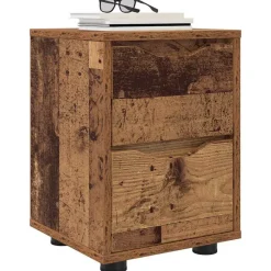 Nachtkastje met lade 30,5 x 30 x 43 cm Bewerkt hout><noscript><img width=