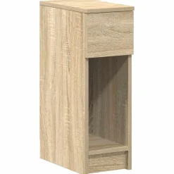 Tafels*vidaXL Nachtkastje met lade 20x36x60 cm kleurig Sonoma eiken