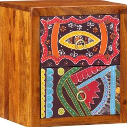 Tafels*vidaXL Nachtkastje met lade Bruin 35 x 30 x 40 cm Massief Acaciahout