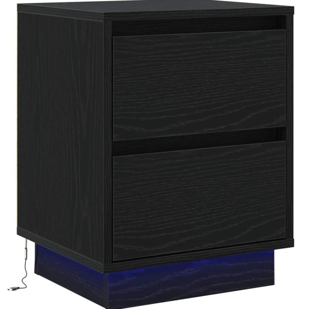 Nachtkastje met lade 39 x 34,5 x 50 cm Bewerkt hout>vidaXL Hot