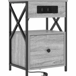Nachtkastje met lade 40 x 31 x 60 cm Bewerkt hout>vidaXL Hot