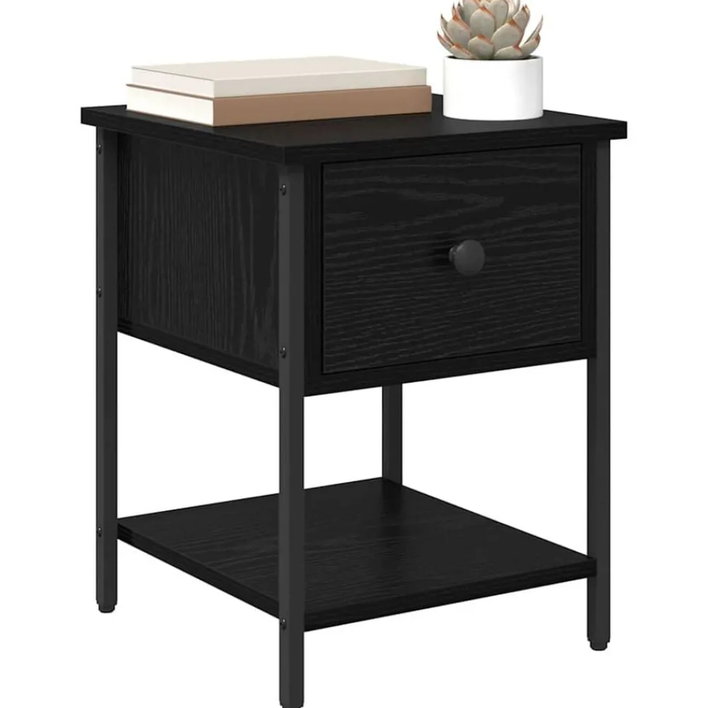 Nachtkastje met lade 34 x 35,5 x 45 cm Bewerkt hout>vidaXL Clearance