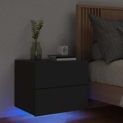 Nachtkastje met LED's wandgemonteerd>vidaXL New