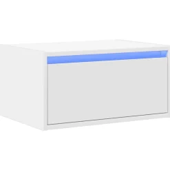Nachtkastje met LED-verlichting wandgemonteerd><noscript><img width=