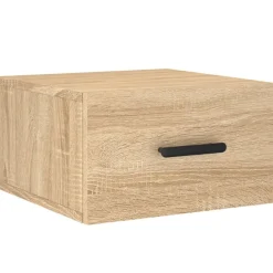 Kasten & Opbergmeubelen*vidaXL Nachtkastje wandgemonteerd 35x35x20 cm kleurig Sonoma eiken
