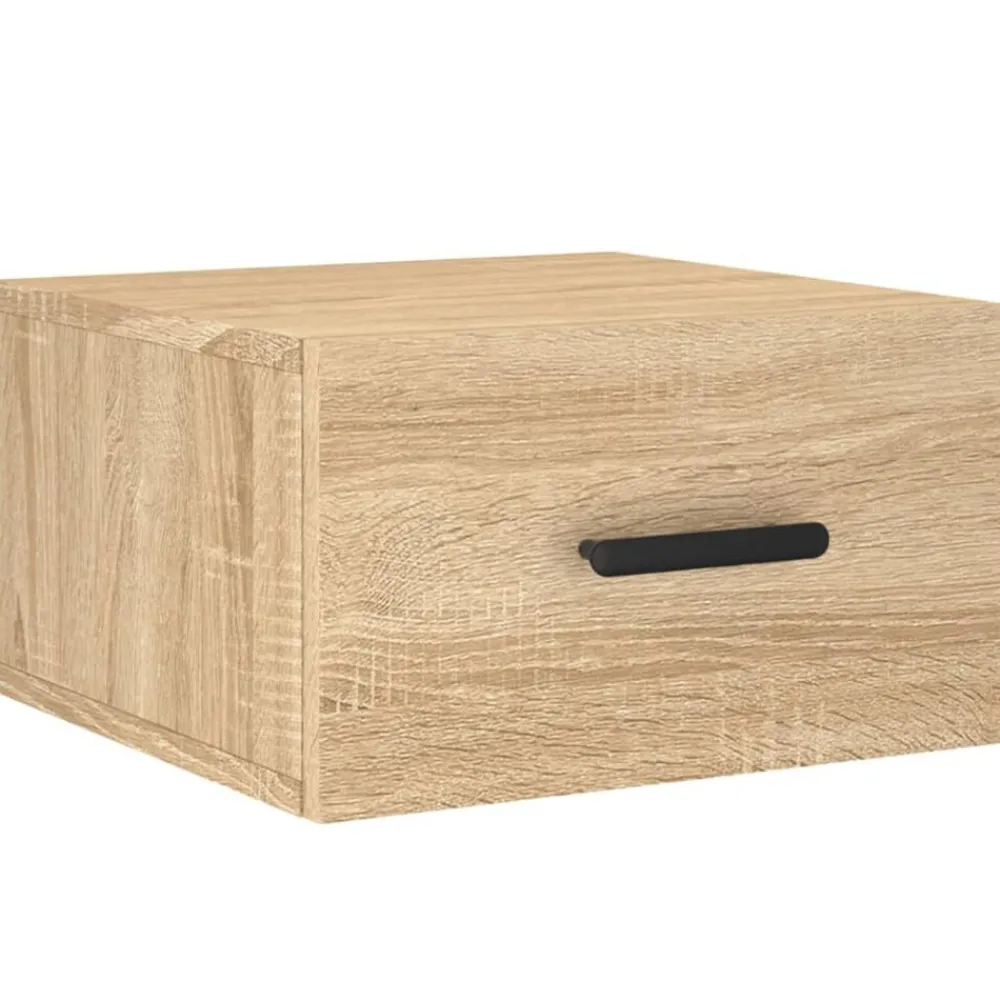 Kasten & Opbergmeubelen*vidaXL Nachtkastje wandgemonteerd 35x35x20 cm kleurig Sonoma eiken