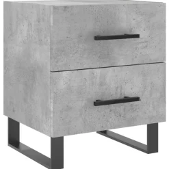 Tafels*vidaXL Nachtkastje 40x35x47,5 cm bewerkt hout Betongrijs
