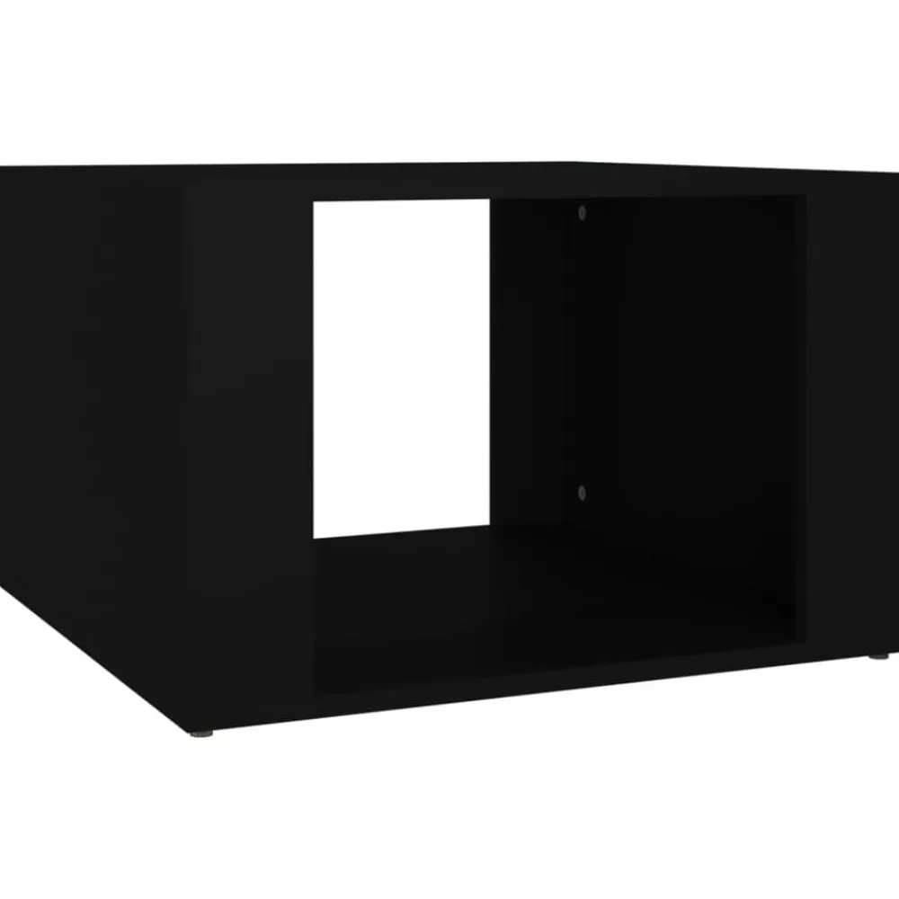 Tafels*vidaXL Nachtkastje 57x55x36 cm bewerkt hout Zwart