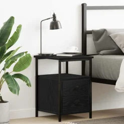 Nachtkastje 34x35,5x50 cm bewerkt hout kleur>vidaXL Discount