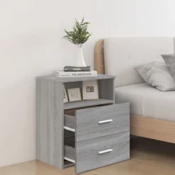 Nachtkastje 50x32x60 cm eikenkleurig><noscript><img width=