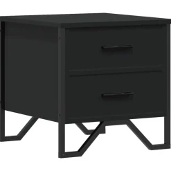 Tafels*vidaXL Nachtkastje 40x41x40 cm bewerkt hout Zwart