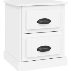 Tafels*vidaXL Nachtkastje 39x39x47,5 cm bewerkt hout Wit