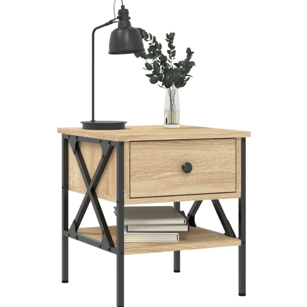 Nachtkastje 40x42x45 cm bewerkt hout kleurig>vidaXL Sale