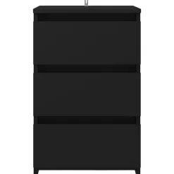 Tafels*vidaXL Nachtkastje 40x35x62,5 cm bewerkt hout Zwart