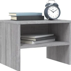 Nachtkastje 40x30x30 cm bewerkt hout eikenkleurig><noscript><img width=