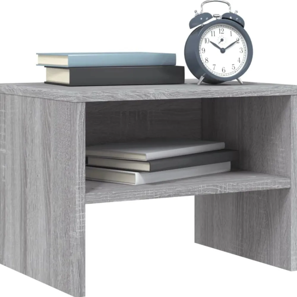 Nachtkastje 40x30x30 cm bewerkt hout eikenkleurig>vidaXL Online