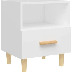 Tafels*vidaXL Nachtkastje 40x35x47 cm Wit