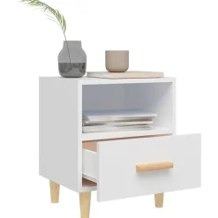 Tafels*vidaXL Nachtkastje 40x35x47 cm Wit