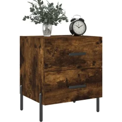 Nachtkastje 40x35x47,5 cm bewerkt hout kleurig><noscript><img width=