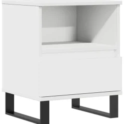Tafels*vidaXL Nachtkastje 40x35x50 cm bewerkt hout Wit