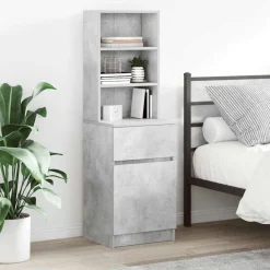 Nachtkastje 39x35x125 cm bewerkt hout>vidaXL Outlet