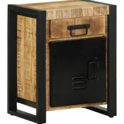 Nachtkastje 40x30x50 cm massief ruw mangohout><noscript><img width=