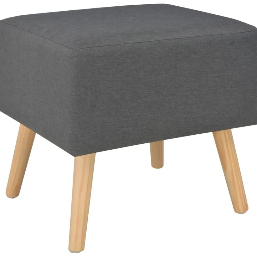 Tafels*vidaXL Nachtkastje 40x35x40 cm stof Donkergrijs
