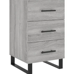 Nachtkastje 40x40x66 cm bewerkt hout eiken>vidaXL New