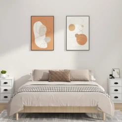 Nachtkastje 39x39x67 cm bewerkt hout><noscript><img width=
