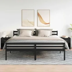 Tafels*vidaXL Nachtkastjes 2 st met lade 40x34x50 cm Zwart