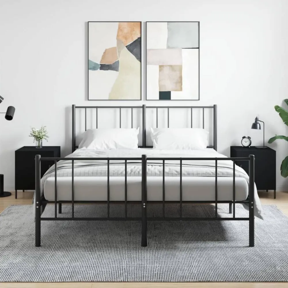 Tafels*vidaXL Nachtkastjes 2 st 40x40x50 cm bewerkt hout Zwart