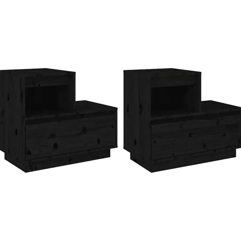 Nachtkastjes 2 st 60x34x51 cm massief grenenhout>vidaXL Sale