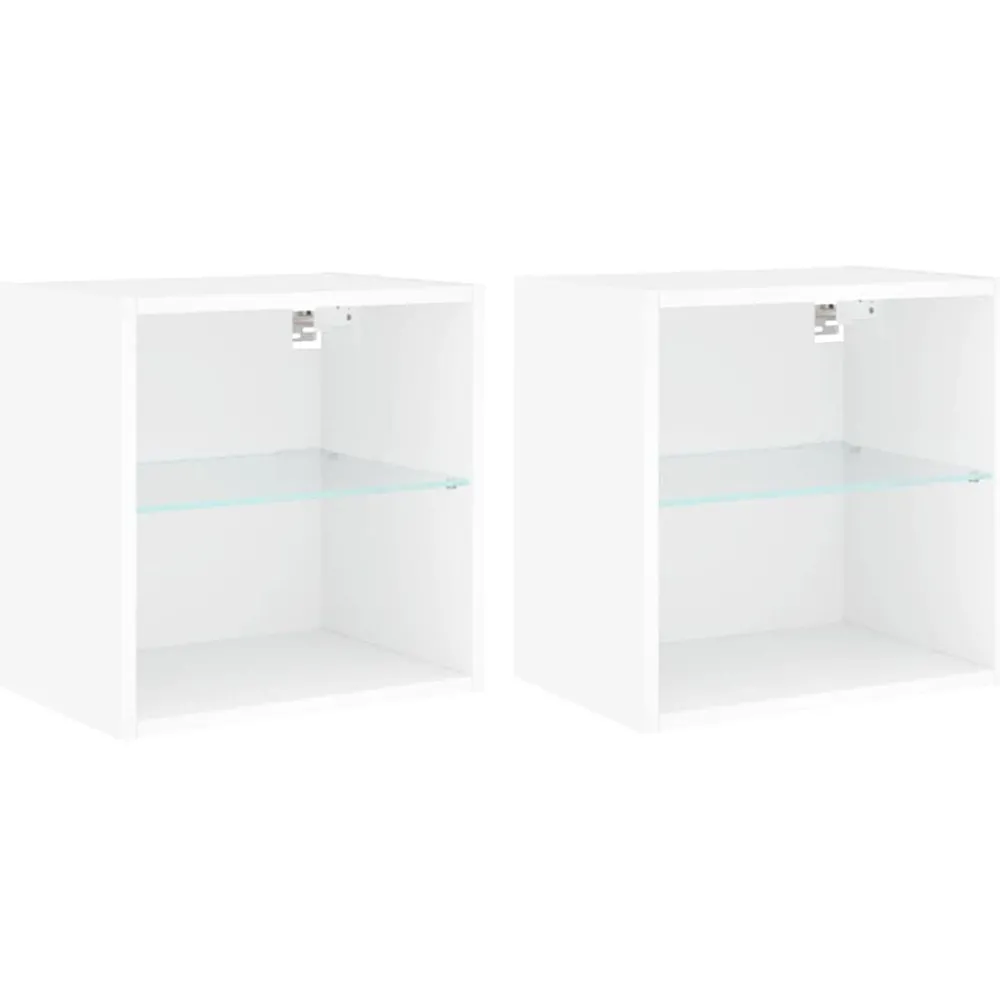 Nachtkastjes met LED's 2 st wandgemonteerd>vidaXL Discount