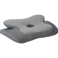 Linnengoed*vidaXL Nek kussen Traagschuim 58 x 38 x 12 cm Grijs