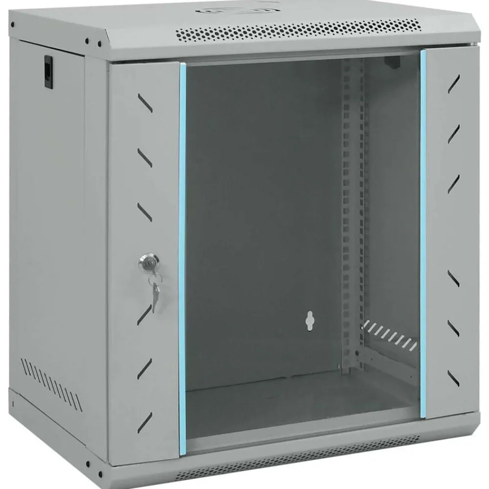Elektronica*vidaXL Netwerk kabinet met opslag 53 x 45 x 60 cm Staal Grijs