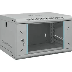 Elektronica*vidaXL Netwerk kabinet met opslag 53 x 45 x 30 cm Staal Grijs