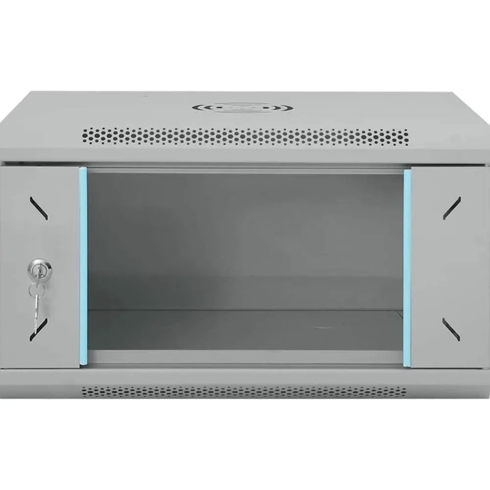 Elektronica*vidaXL Netwerk kabinet met opslag 53 x 45 x 30 cm Staal Grijs