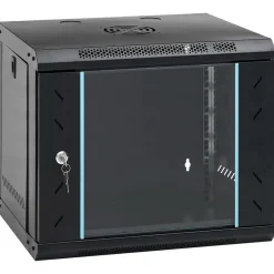 Elektronica*vidaXL Netwerk kabinet met opslag 53 x 45 x 45 cm Staal Zwart