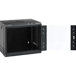 Elektronica*vidaXL Netwerk kabinet met opslag 53 x 45 x 45 cm Staal Zwart
