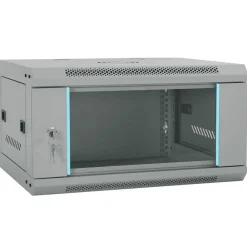 Elektronica*vidaXL Netwerk kabinet met opslag 60 x 45 x 35 cm Staal Grijs