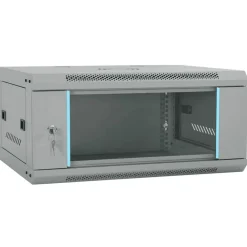 Elektronica*vidaXL Netwerk kabinet met opslag 60 x 45 x 28 cm Staal Grijs